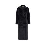 Michael Kors Oversized Faux Fur Coat Blue, Dam