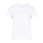 Pinko Vit T-shirt Basito modell White, Dam