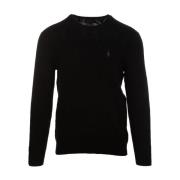 Ralph Lauren Kabelstickad Tröja Pullover Black, Herr