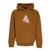 HUF Hoodie med Triple Triangle Print Brown, Herr