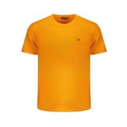 Napapijri Orange Bomull T-shirt Orange, Herr