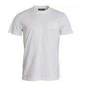 Dolce & Gabbana Präglad Logotyp Crewneck T-shirt Vit White, Herr