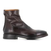 Alberto Fasciani Mahogny Läder Dragkedjeboots Brown, Herr