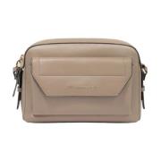 Piquadro Läder Kamera Axelväska Beige Beige, Dam