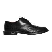 Dolce & Gabbana Svarta Wingtip Oxford Klädskor Black, Herr