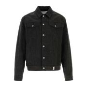 Alexander McQueen Stilig Denimjacka i Skiffer Black, Herr