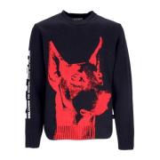 Iuter Svart Crewneck Tröja med Fronttryck Black, Herr