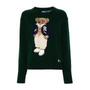 Ralph Lauren Långärmad Stickad Tröja Pullover Green, Dam