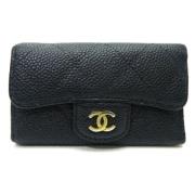 Chanel Vintage Pre-owned Laeder nyckelhllare Black, Dam