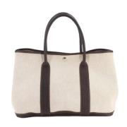 Hermès Vintage Pre-owned Canvas axelremsvskor Beige, Dam