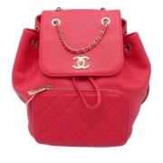 Chanel Vintage Pre-owned Laeder ryggsckar Pink, Dam