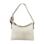 Borbonese Sand Hobo Axelväska White, Dam