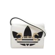 Gucci Vintage Pre-owned Laeder crossbodyvskor White, Dam