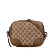 Gucci Vintage Pre-owned Canvas crossbodyvskor Beige, Dam