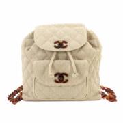 Chanel Vintage Pre-owned Canvas chanel-vskor Beige, Dam