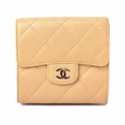 Chanel Vintage Pre-owned Laeder plnbcker Beige, Dam