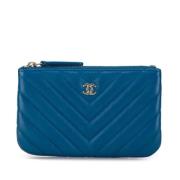 Chanel Vintage Pre-owned Laeder plnbcker Blue, Dam