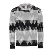 Skovhuus Med dragkedja turtleneck pullover blus svart/grå Multicolor, ...