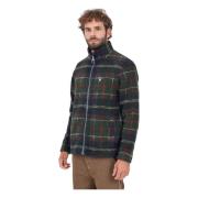 Barbour Tartan Sherpa Jacka Green, Herr