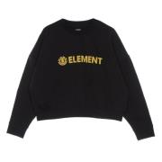 Element Svart Logic Crewneck Sweatshirt Black, Dam