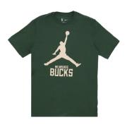 Jordan Milwaukee Bucks Basketball Team Tee Green, Herr