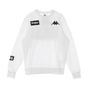 Kappa Vit Crewneck Sweatshirt för Män White, Herr