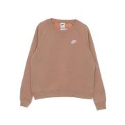 Nike Essential Fleece Crew Dam Sweatshirt Brown, Dam