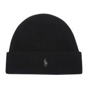 Ralph Lauren Varm Stickad Beanie Mössa Black, Herr