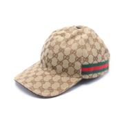 Gucci Vintage Pre-owned Canvas hattar-och-kepsar Beige, Dam