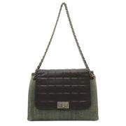 Chanel Vintage Pre-owned Canvas chanel-vskor Blue, Dam