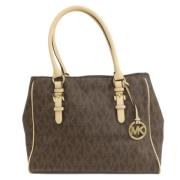 Michael Kors Pre-owned Pre-owned Canvas axelremsvskor Brown, Dam