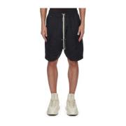 Rick Owens Svarta knälånga casual shorts med cargofickor Black, Herr