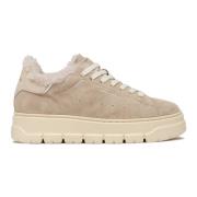 Crime London Beige Sneakers med Mocka Överdel Beige, Dam