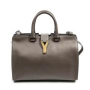 Yves Saint Laurent Vintage Pre-owned Laeder axelremsvskor Gray, Dam