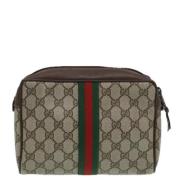 Gucci Vintage Pre-owned Laeder kuvertvskor Beige, Dam