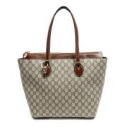 Gucci Vintage Pre-owned Belagd canvas totevskor Beige, Dam