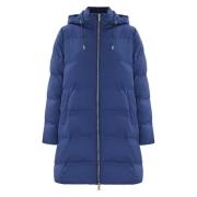 Kocca Quiltad Oversized Huva Dunjacka Blue, Dam