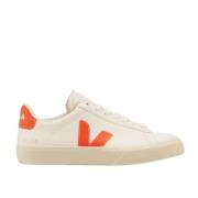 Veja Vita Campo Sneakers med Orange Logo White, Herr