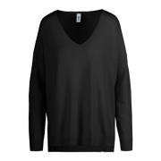 BomBoogie V-neck Knitwear Black, Dam