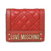 Love Moschino Metalliskt Stängning Plånbok med Kreditkortshållare Red,...