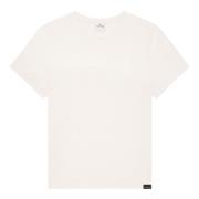 Courrèges Avslappnad Bomull T-shirt White, Dam