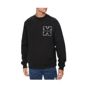 John Richmond Bomull-Polyester Sweatshirt Black, Herr