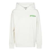 Ganni Stilren Isoli Over Hoodie White, Dam