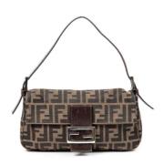 Fendi Vintage Pre-owned Canvas axelremsvskor Brown, Dam