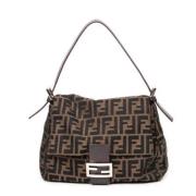 Fendi Vintage Pre-owned Canvas axelremsvskor Brown, Dam