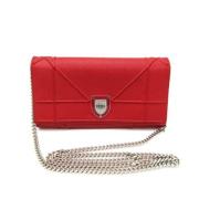 Dior Vintage Pre-owned Laeder klockor Red, Dam