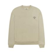 Woodbird Crewneck Sweatshirt med Eat Logo Beige, Herr