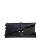 Salvatore Ferragamo Läder axelväska Black, Dam