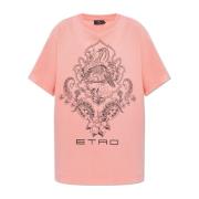 Etro T-shirt med tryck Pink, Dam