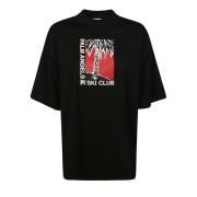 Palm Angels Ski Club Loose Tee Black, Dam